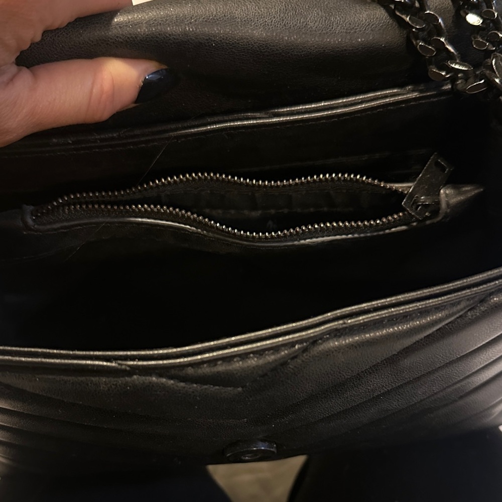Black Quilted Shoulder Bag - Picture 6 of 8
